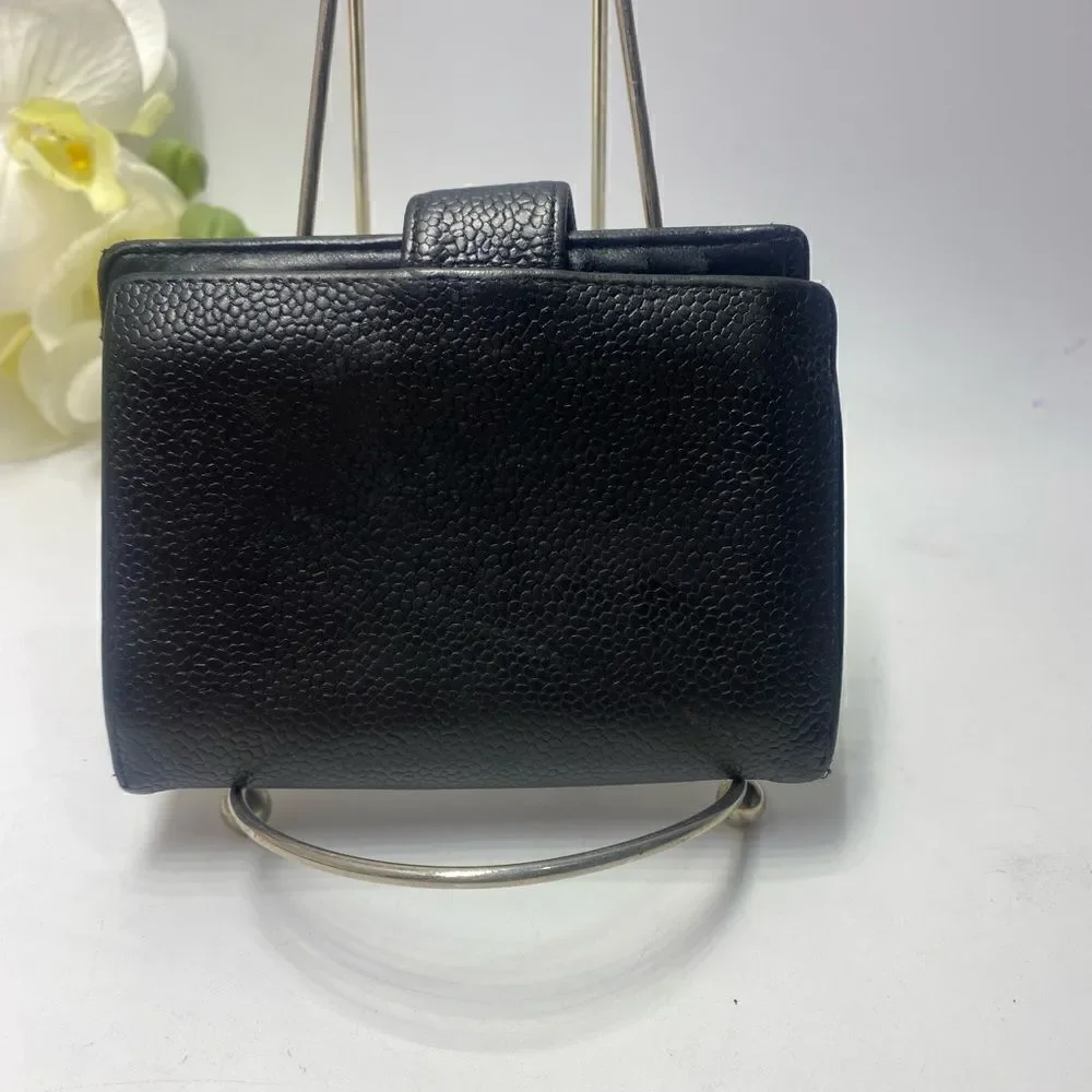 Authentic Chanel Caviar Compact Wallet Black - Picture 2 of 10
